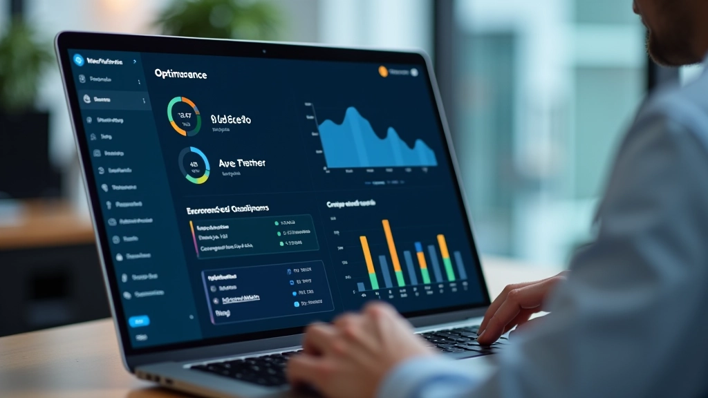 Performance monitoring dashboard displaying speed metrics and optimization data